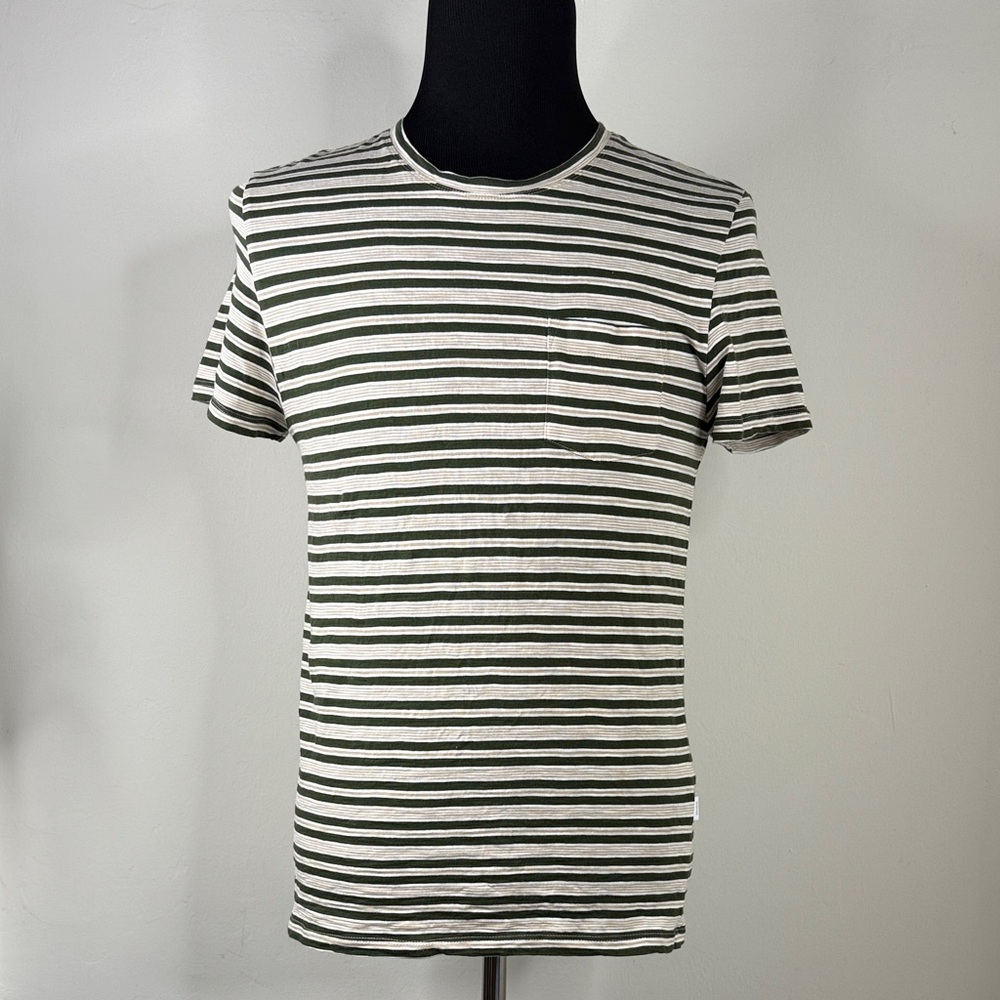 ONIA Striped Green and White Men's Shirt